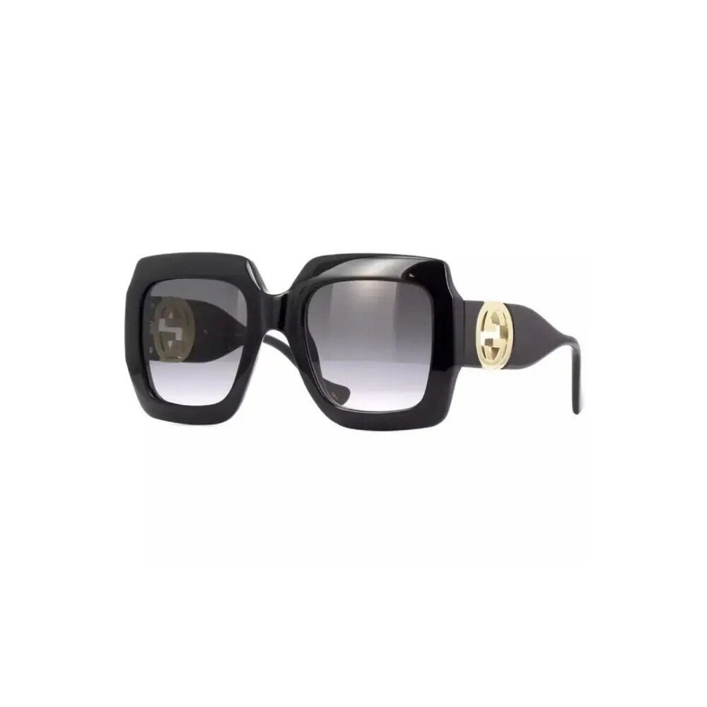 Gucci GG1022S 001 Gold Black Grey 54mm Gradient Lens Sunglasses - Picture 2 of 11